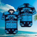 Carolina Panthers Short Sleeve Button Up Tropical - Adult & Kids T-Shirts, Sweatshirts & Hoodies apparel design preview 1