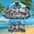 Carolina Panthers Short Sleeve Button Up Tropical - Adult & Kids T-Shirts, Sweatshirts & Hoodies apparel design preview 1