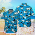 Carolina Panthers Short Sleeve Button Up Tropical - Adult & Kids T-Shirts, Sweatshirts & Hoodies apparel design preview 1