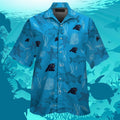 Carolina Panthers Short Sleeve Button Up Tropical - Adult & Kids T-Shirts, Sweatshirts & Hoodies apparel design preview 1