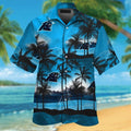 Carolina Panthers Short Sleeve Button Up Tropical - Adult & Kids T-Shirts, Sweatshirts & Hoodies apparel design preview 1