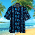 Carolina Panthers Short Sleeve Button Up Tropical - Adult & Kids T-Shirts, Sweatshirts & Hoodies apparel design preview 1