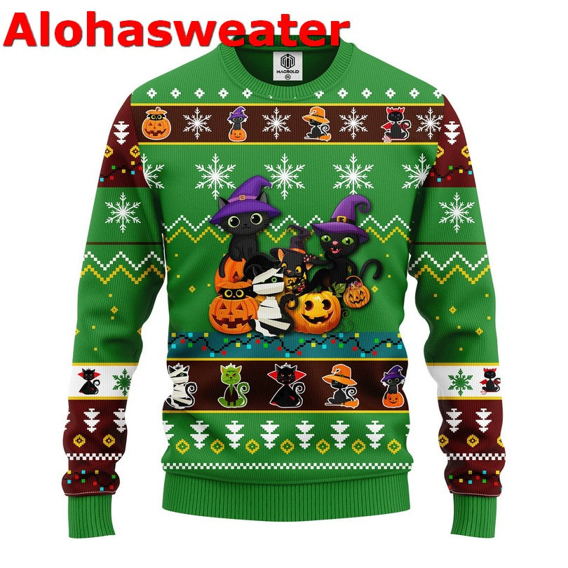 Cat irish catnip made me do it Christmas Sweater - Holiday Gift product image 2