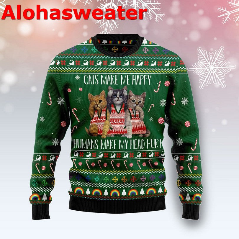Cat you look so Ugly Christmas Sweater - Holiday Gift product image 2