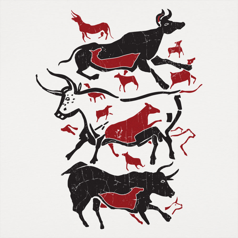Cave Art Bulls - Adult & Kids T-Shirts, Sweatshirts & Hoodies apparel design preview 1