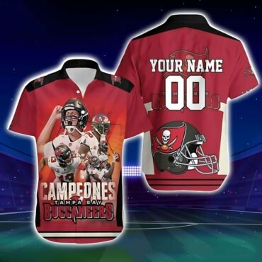 Champions Tampa Bay Buccaneers Commemorative Hawaiian - Adult & Kids T-Shirts, Sweatshirts & Hoodies apparel design preview 1