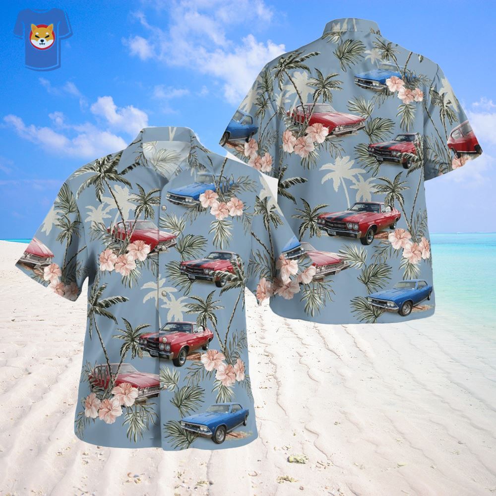 Chevrolet Chevelle Flower Car Lover Hawaiian - Adult & Kids T-Shirts, Sweatshirts & Hoodies apparel design preview 1