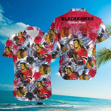 Chicago Blackhawks Warrior Spirit Hawaiian - Adult & Kids T-Shirts, Sweatshirts & Hoodies apparel design preview 1