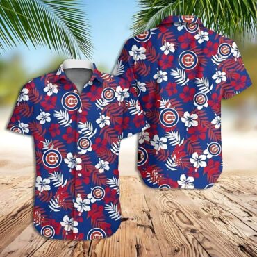 Chicago Cubs Floral Tropics Hawaiian - Adult & Kids T-Shirts, Sweatshirts & Hoodies apparel design preview 1