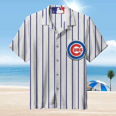 Chicago Cubs Pinstripe Classic Hawaiian - Adult & Kids T-Shirts, Sweatshirts & Hoodies apparel design preview 1
