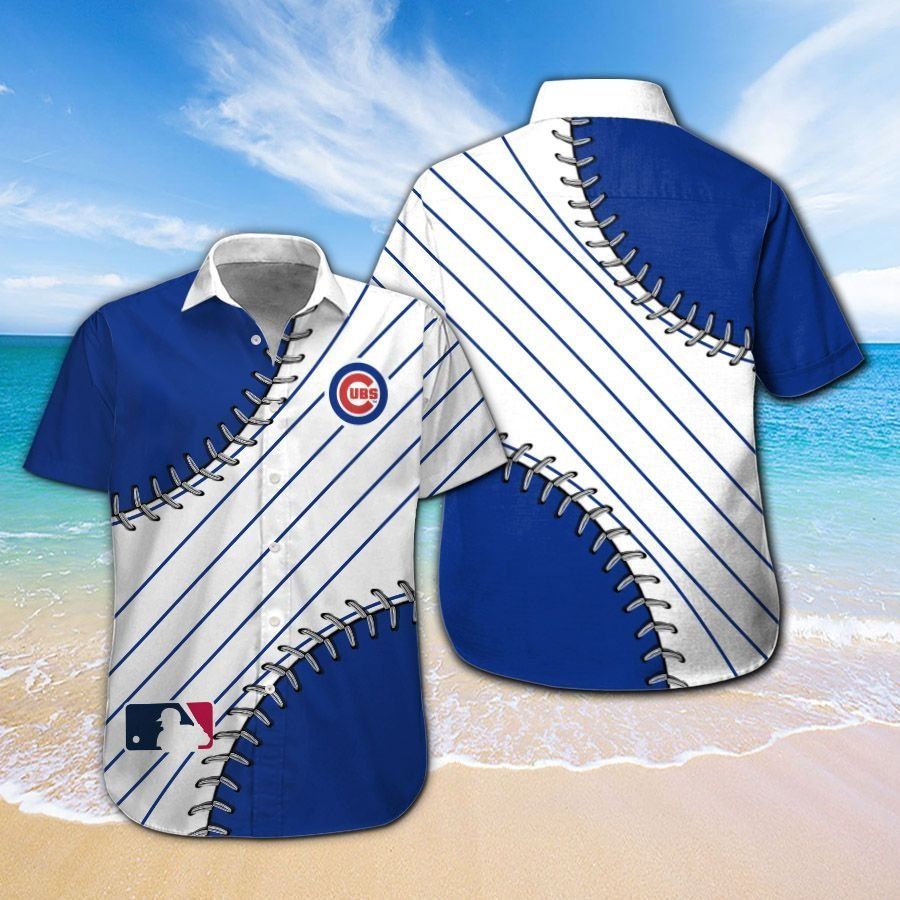 Chicago Cubs Short Sleeve Button Up Tropical Hawaiian - Adult & Kids T-Shirts, Sweatshirts & Hoodies apparel design preview 1