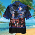 Chicago Cubs Short Sleeve Button Up Tropical Hawaiian - Adult & Kids T-Shirts, Sweatshirts & Hoodies apparel design preview 1