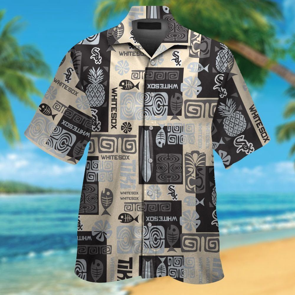 Chicago White Sox Short Sleeve Button Up Tropical - Adult & Kids T-Shirts, Sweatshirts & Hoodies apparel design preview 1