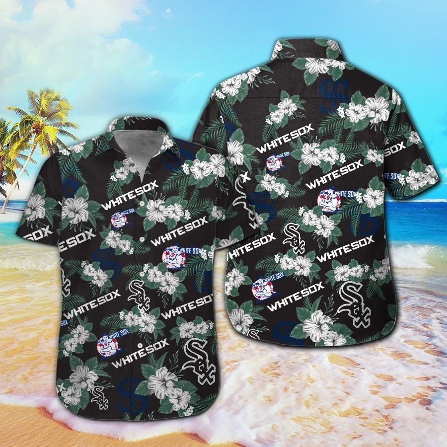 Chicago White Sox Short Sleeve Button Up Tropical - Adult & Kids T-Shirts, Sweatshirts & Hoodies apparel design preview 1
