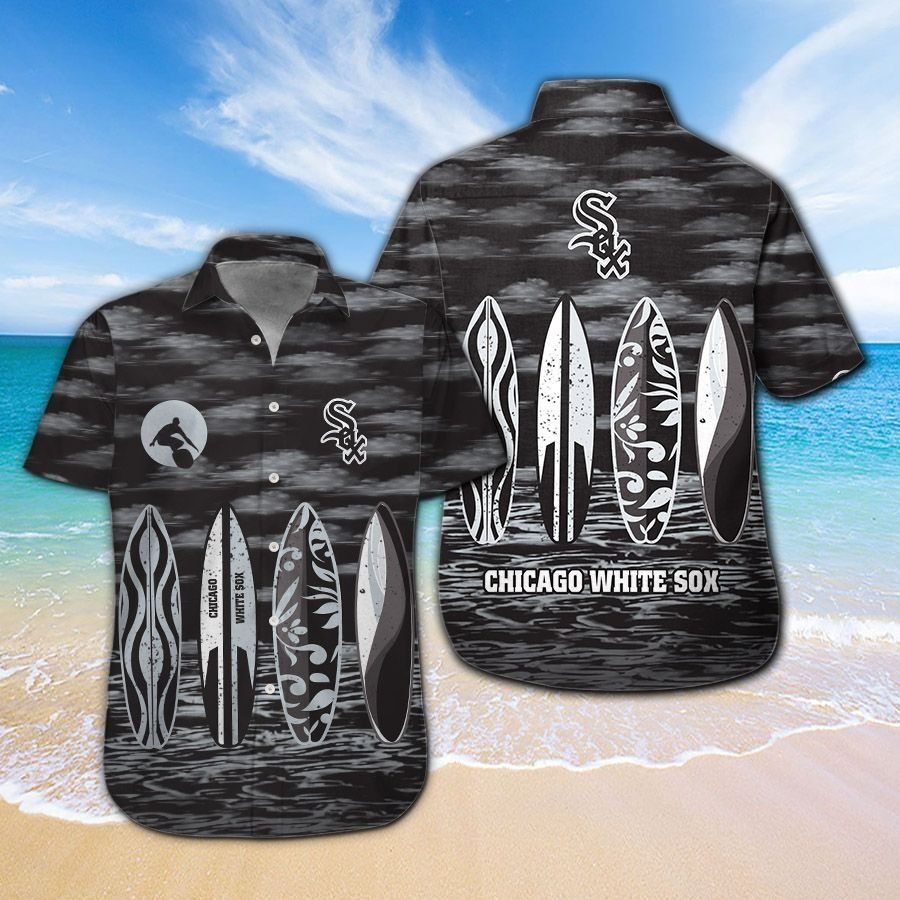 Chicago White Sox Short Sleeve Button Up Tropical - Adult & Kids T-Shirts, Sweatshirts & Hoodies apparel design preview 1