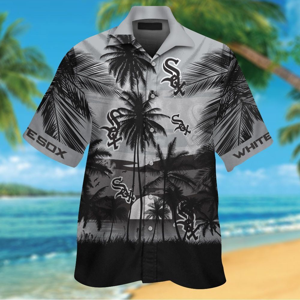 Chicago White Sox Short Sleeve Button Up Tropical - Adult & Kids T-Shirts, Sweatshirts & Hoodies apparel design preview 1