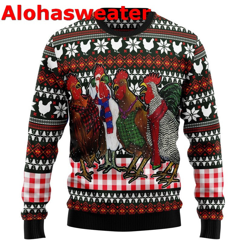 Chicken under snow Christmas Sweater - Holiday Gift product image