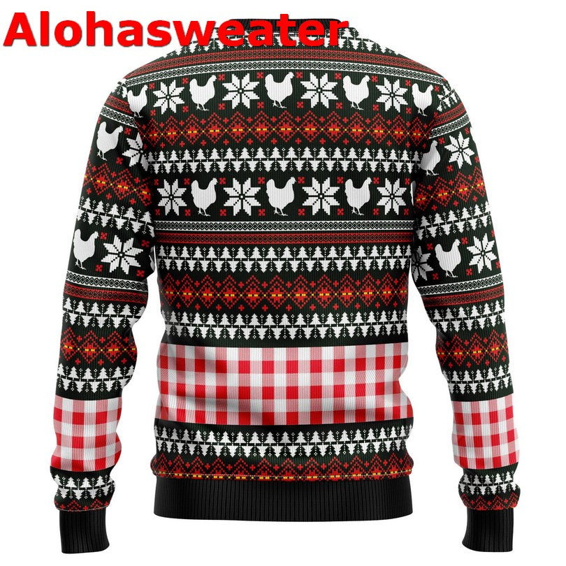 Chicken under snow Christmas Sweater - Holiday Gift product image 2