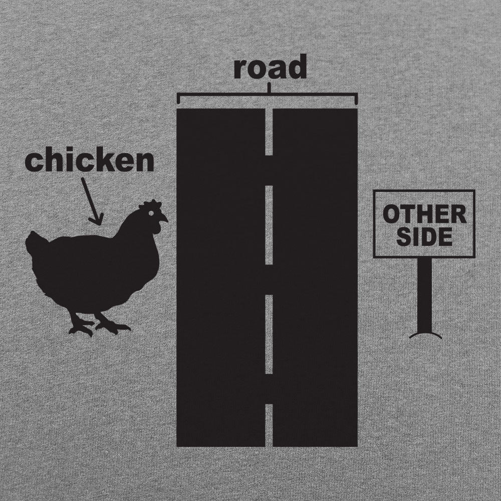 Chicken Crossing - Adult & Kids T-Shirts, Sweatshirts & Hoodies apparel design preview 1