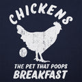 Chickens Poop Breakfast - Adult & Kids T-Shirts, Sweatshirts & Hoodies apparel design preview 1