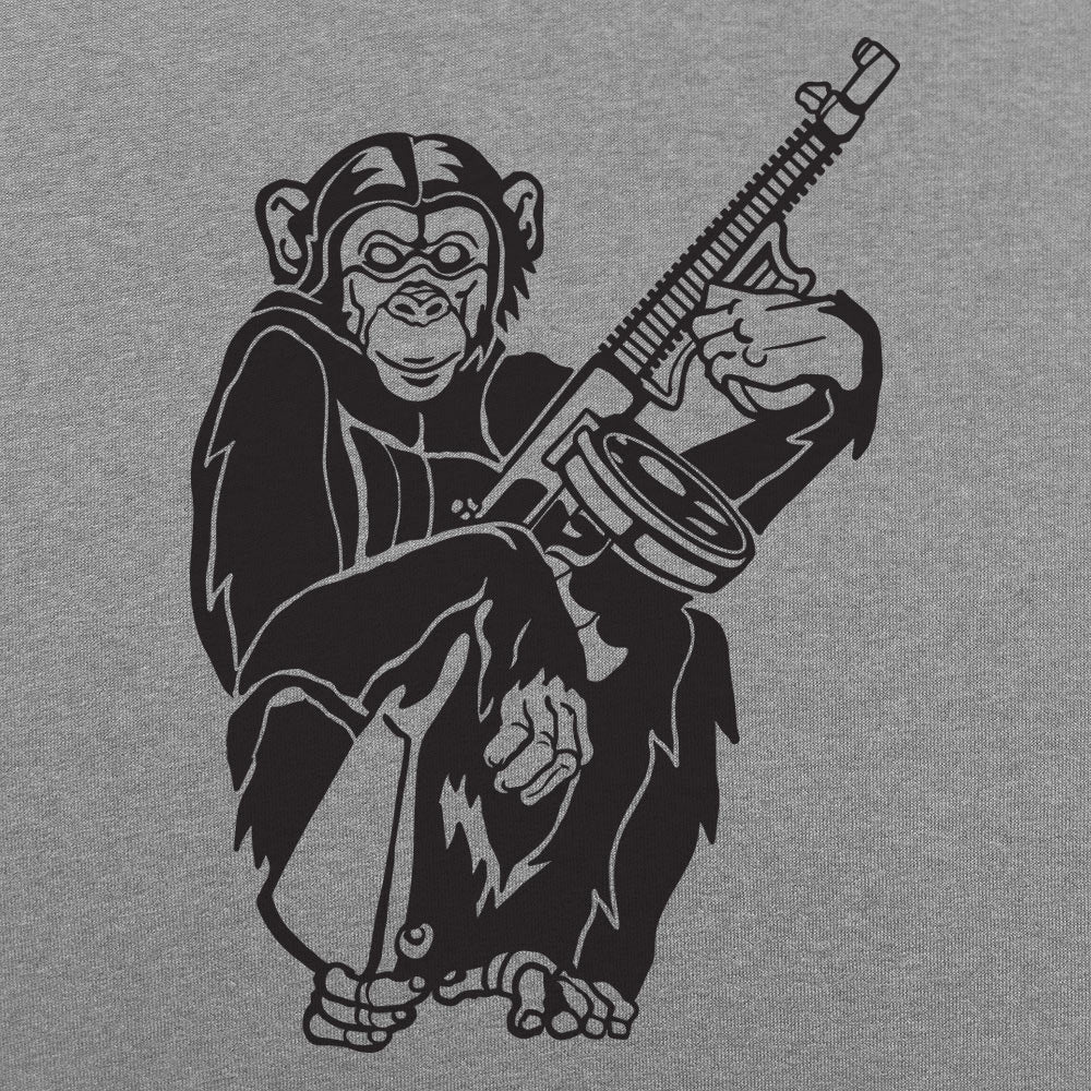 Chimp With A Gun - Adult & Kids T-Shirts, Sweatshirts & Hoodies apparel design preview 1
