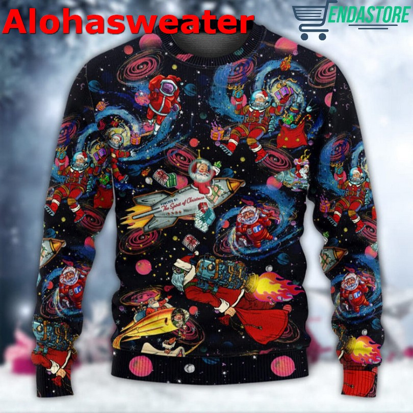 Chrismas Santa In The Space Christmas Sweater - Holiday Gift product image