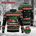 Christmas Firefighter Fire Department Ugly Christmas Sweater - Holiday Gift product image