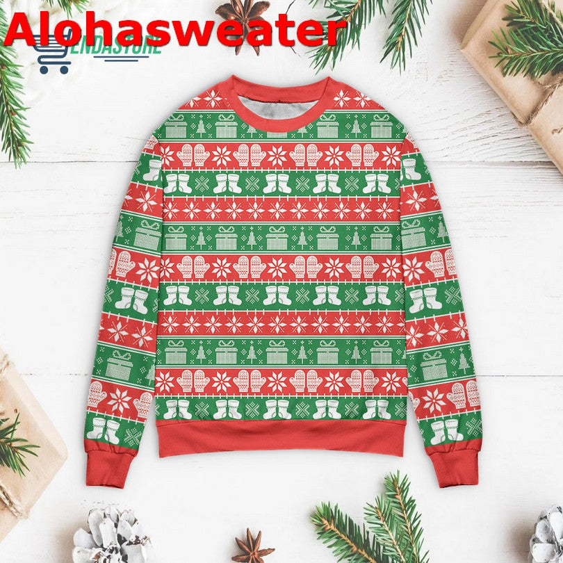 Christmas stocking pattern Christmas Sweater - Holiday Gift product image