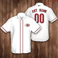 Cincinnati Reds Classic Pinstripe Custom Hawaiian - Adult & Kids T-Shirts, Sweatshirts & Hoodies apparel design preview 1