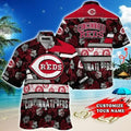 Cincinnati Reds Floral Stripes Custom Hawaiian - Adult & Kids T-Shirts, Sweatshirts & Hoodies apparel design preview 1
