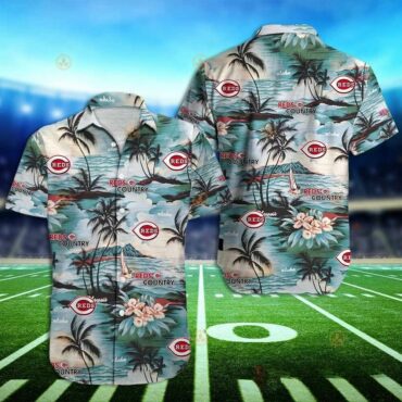 Cincinnati Reds Island Vibes Hawaiian - Adult & Kids T-Shirts, Sweatshirts & Hoodies apparel design preview 1