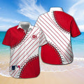 Cincinnati Reds Short Sleeve Button Up Tropical - Adult & Kids T-Shirts, Sweatshirts & Hoodies apparel design preview 1