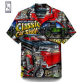 Classic Cars Elegantly Displayed on Hawaiian - Adult & Kids T-Shirts, Sweatshirts & Hoodies apparel design preview 1