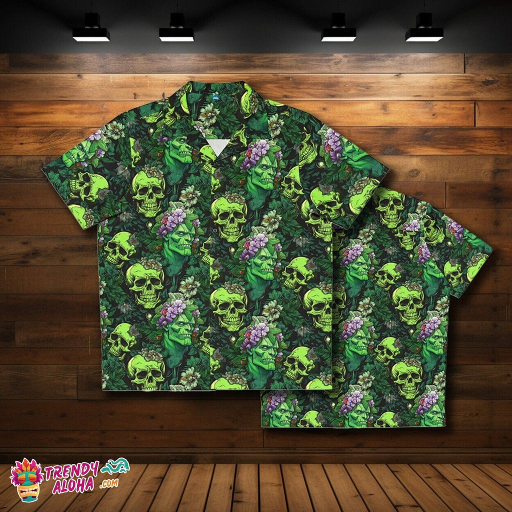 Classic Frankenstein Horror Men's Hawaiian Monster - Adult & Kids T-Shirts, Sweatshirts & Hoodies apparel design preview 1