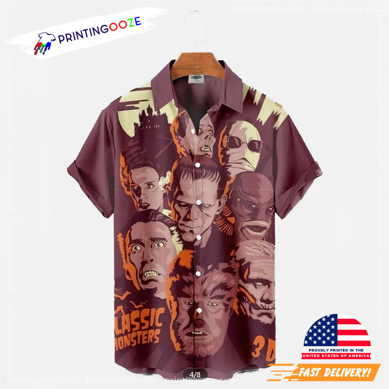 Classic Monster Movie Character Horror Best Hawaiian - Adult & Kids T-Shirts, Sweatshirts & Hoodies apparel design preview 1