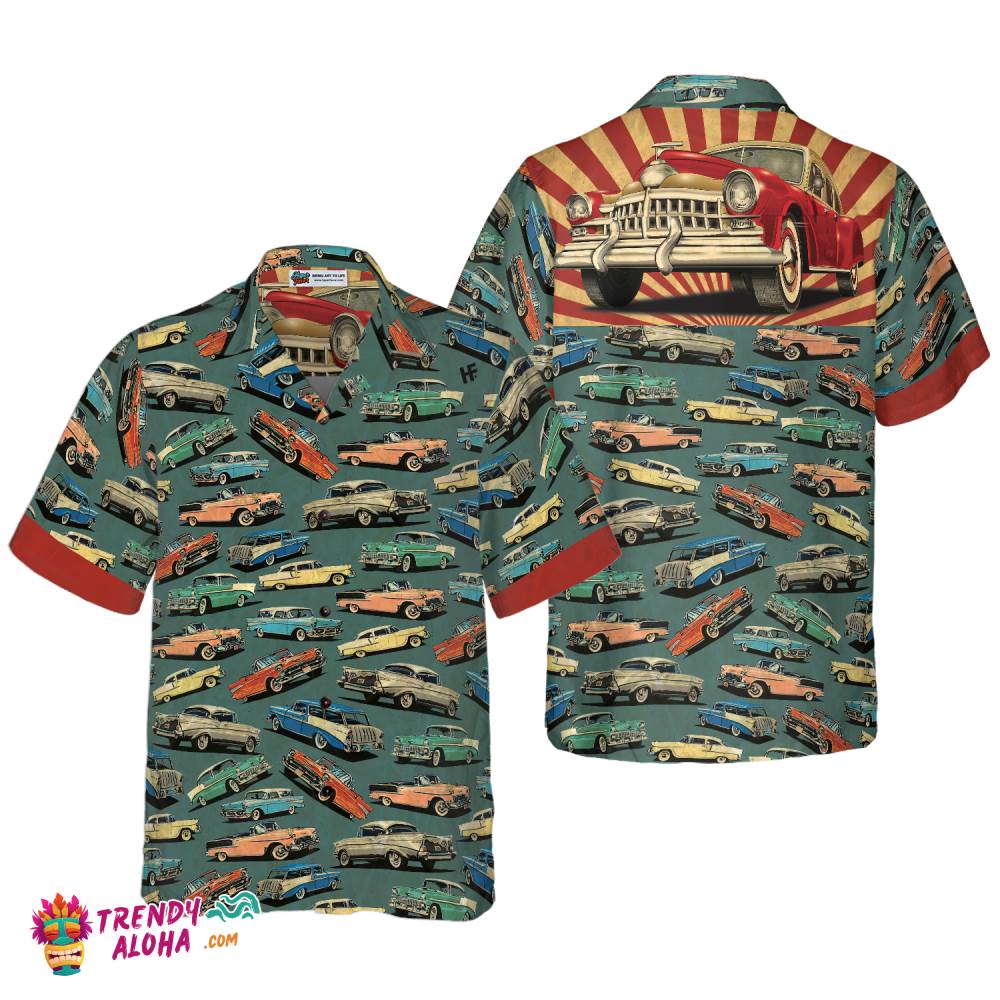 Classic Vintage Car Hawaiian - Adult & Kids T-Shirts, Sweatshirts & Hoodies apparel design preview 1