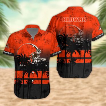 Cleveland Browns Desert Sunset Hawaiian - Adult & Kids T-Shirts, Sweatshirts & Hoodies apparel design preview 1