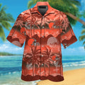 Cleveland Browns Short Sleeve Button Up Tropical - Adult & Kids T-Shirts, Sweatshirts & Hoodies apparel design preview 1