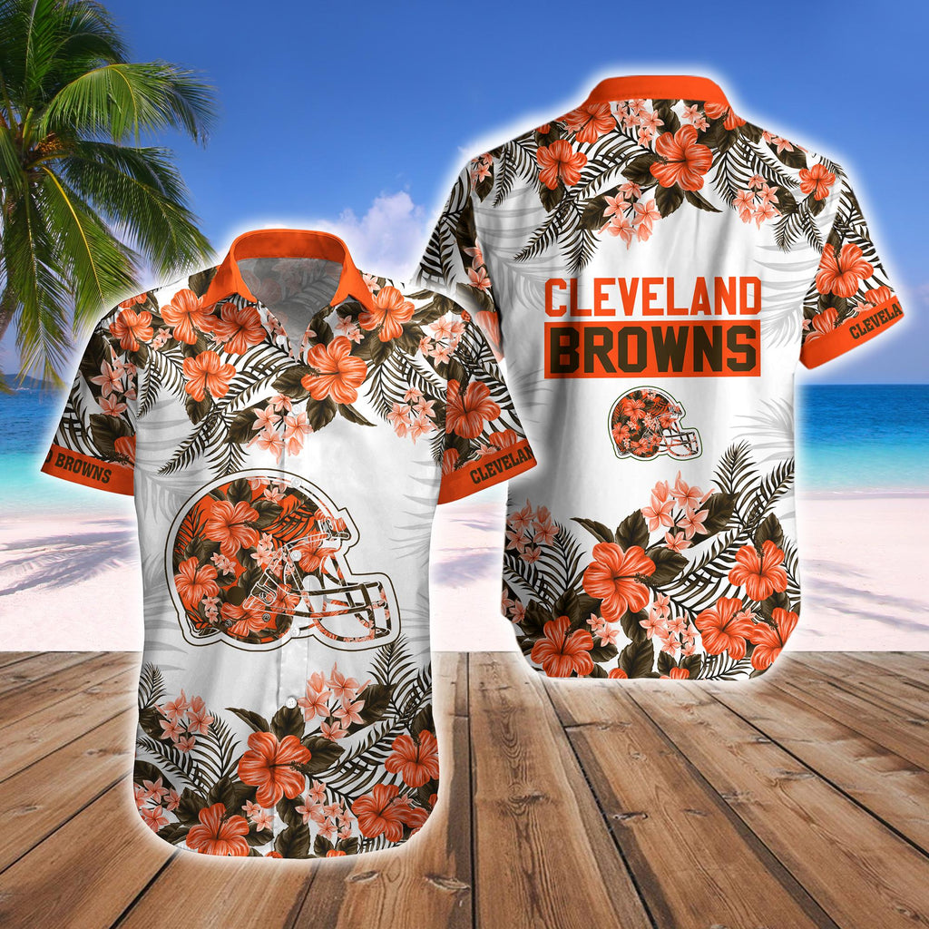 Cleveland Browns Tropical Hawaiian Fan Shorts Dawg - Adult & Kids T-Shirts, Sweatshirts & Hoodies apparel design preview 1