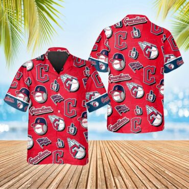 Cleveland Guardians Logo Mania Hawaiian - Adult & Kids T-Shirts, Sweatshirts & Hoodies apparel design preview 1