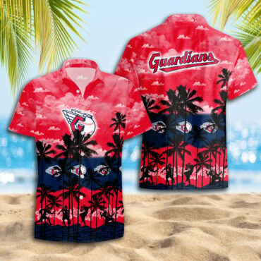 Cleveland Guardians Tropical Sunset Hawaiian - Adult & Kids T-Shirts, Sweatshirts & Hoodies apparel design preview 1