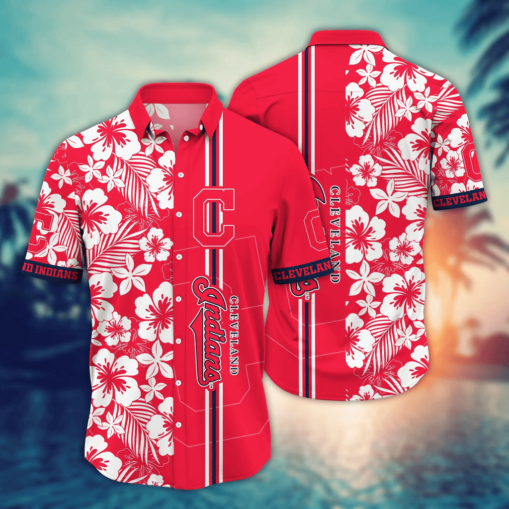 Cleveland Indians MLB Hawaiian Sunningtime Aloha - Adult & Kids T-Shirts, Sweatshirts & Hoodies apparel design preview 1