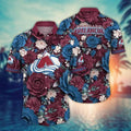 Colorado Avalanche Garden Bloom Hawaiian - Adult & Kids T-Shirts, Sweatshirts & Hoodies apparel design preview 1