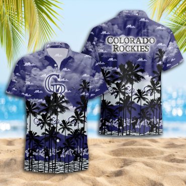 Colorado Rockies Cloudy Shoreline Hawaiian - Adult & Kids T-Shirts, Sweatshirts & Hoodies apparel design preview 1