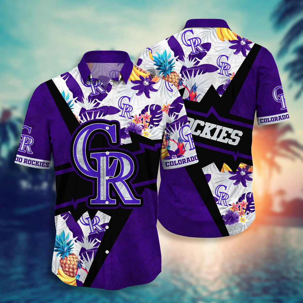 Colorado Rockies MLB Hawaiian Hammocks Aloha - Adult & Kids T-Shirts, Sweatshirts & Hoodies apparel design preview 1