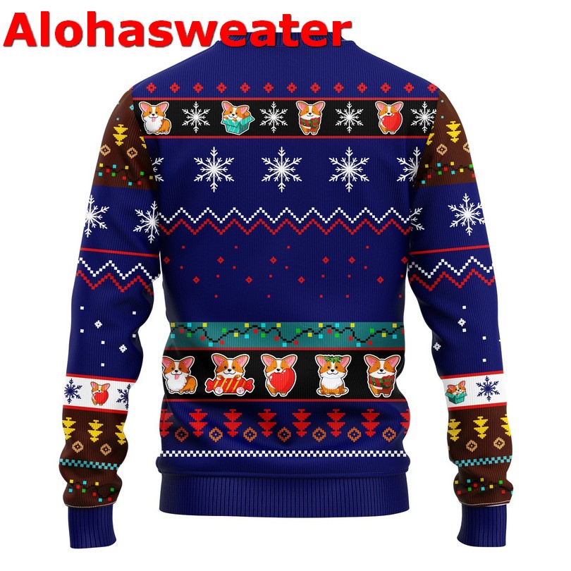 Corgi cute Noel Mc Ugly Christmas Sweater - Holiday Gift product image 2