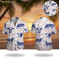 Cow Print Button Down Hawaiian with Fireworks Design - Adult & Kids T-Shirts, Sweatshirts & Hoodies apparel design preview 1