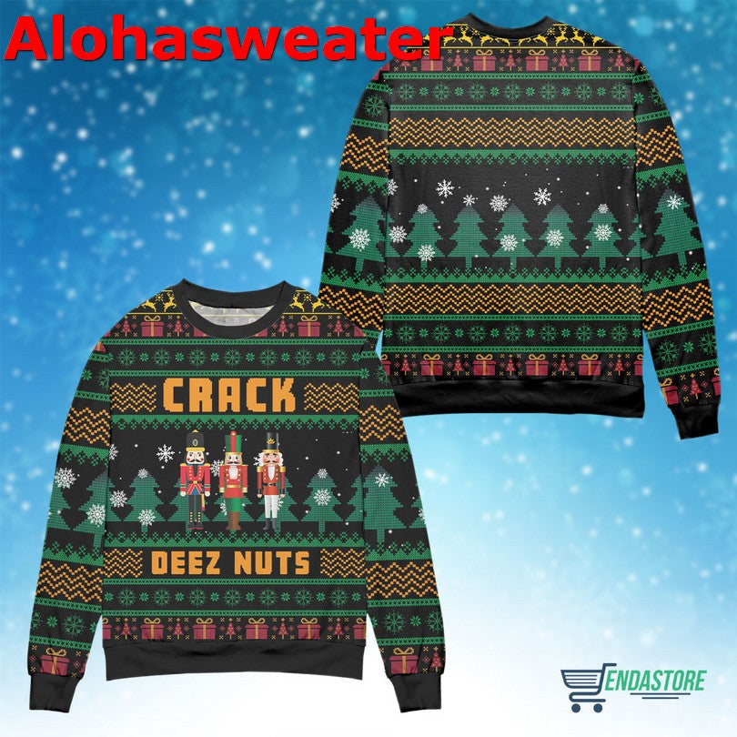 Crack deez nuts nutcracker Christmas Sweater - Holiday Gift product image 3