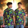 Creepy Zombie Brains Motif on Men's Hawaiian Horror - Adult & Kids T-Shirts, Sweatshirts & Hoodies apparel design preview 1