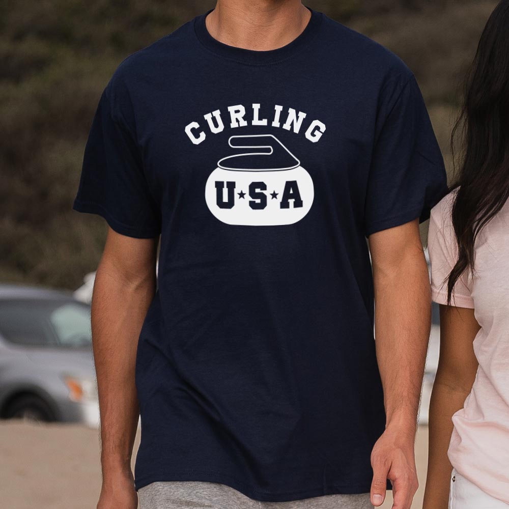 Curling USA - Adult & Kids T-Shirts, Sweatshirts & Hoodies apparel design preview 1